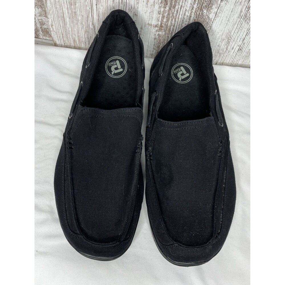 Propet Sawyer Boating Mens Size 10 Black Casual Comfort Slip On Shoes MCX004C